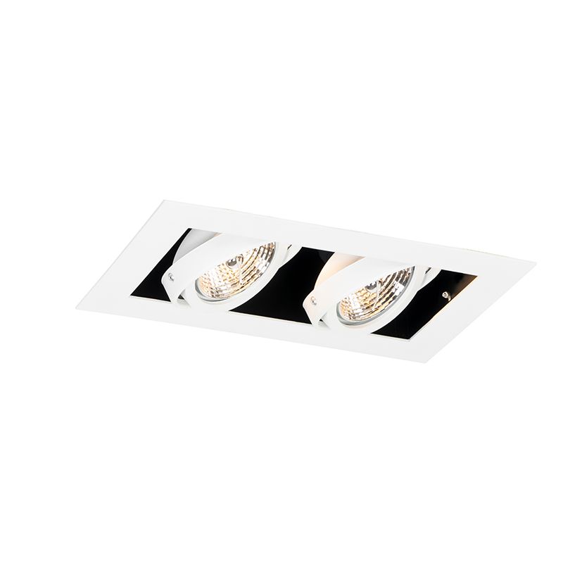 Set van 6 Moderne inbouwspot wit 2-lichts verstelbaar - Oneon 70