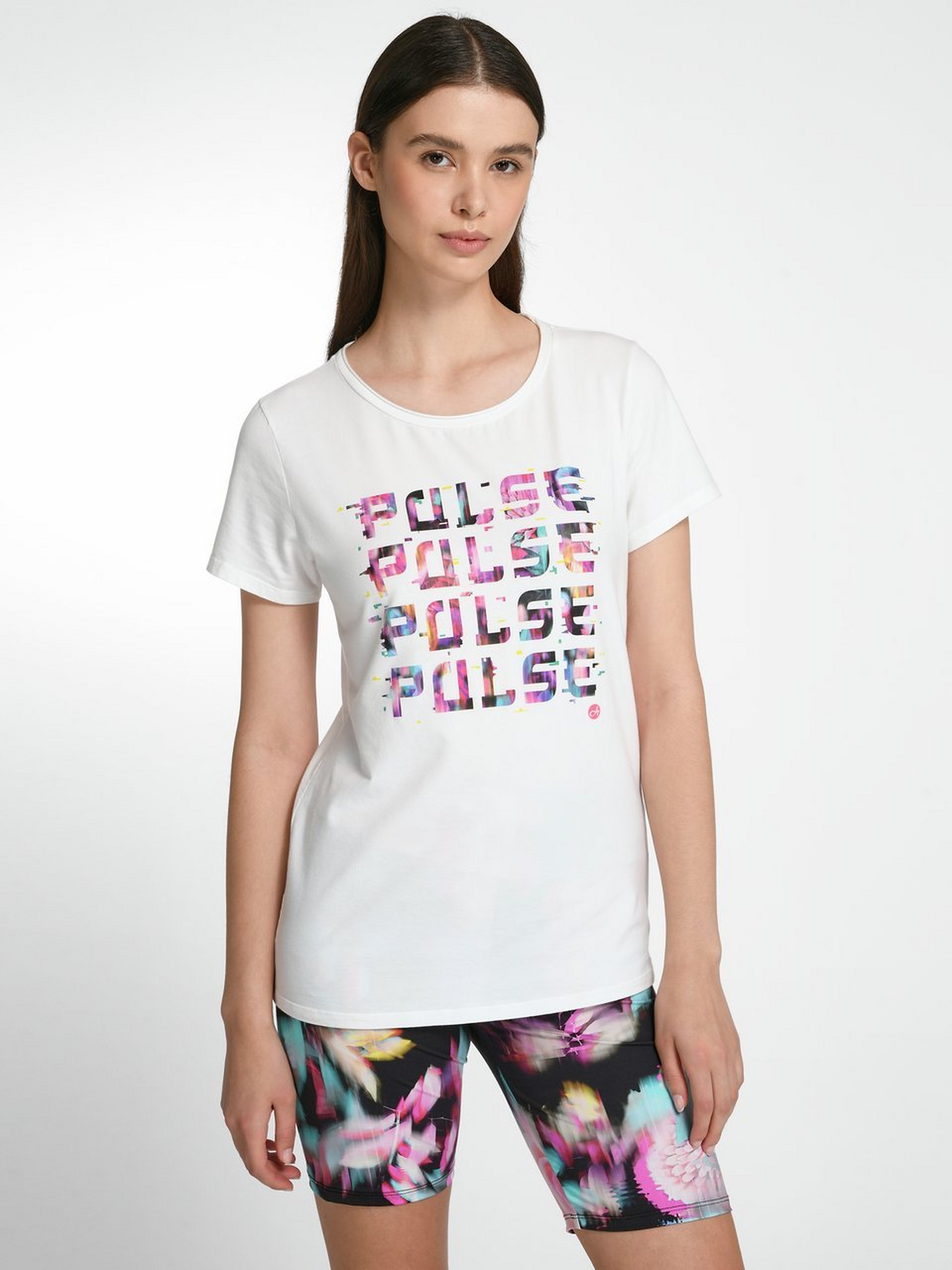 Rundhals-Shirt mit 1/2-Arm