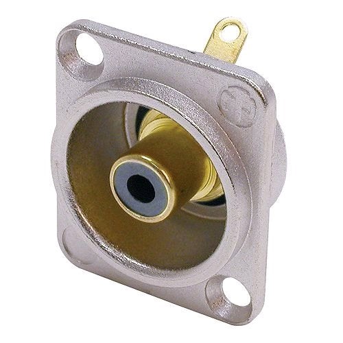 Neutrik NF2D-0 RCA chassisdeel zwart