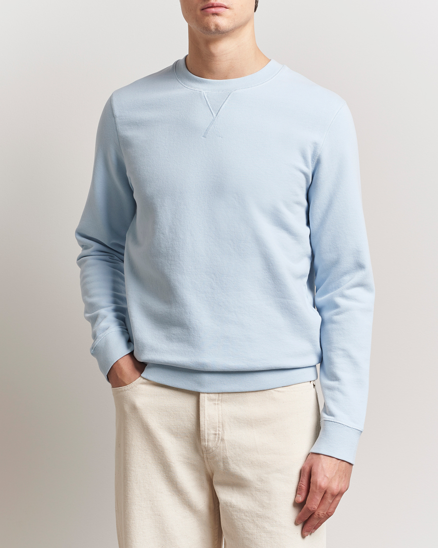 Sunspel Loopback Sweatshirt Blue Mist