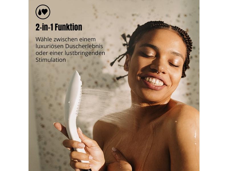 Womanizer Vibrator Wave White Hochwertiger Klitoris-Vibrator in Form einer Duschbrause