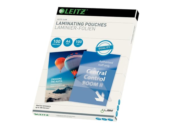 Lamineringslomme Leitz A4 100 micron gloss - (100 stk.)