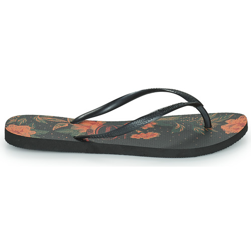 Havaianas - SLIM ORGANIC - Noir / Orange