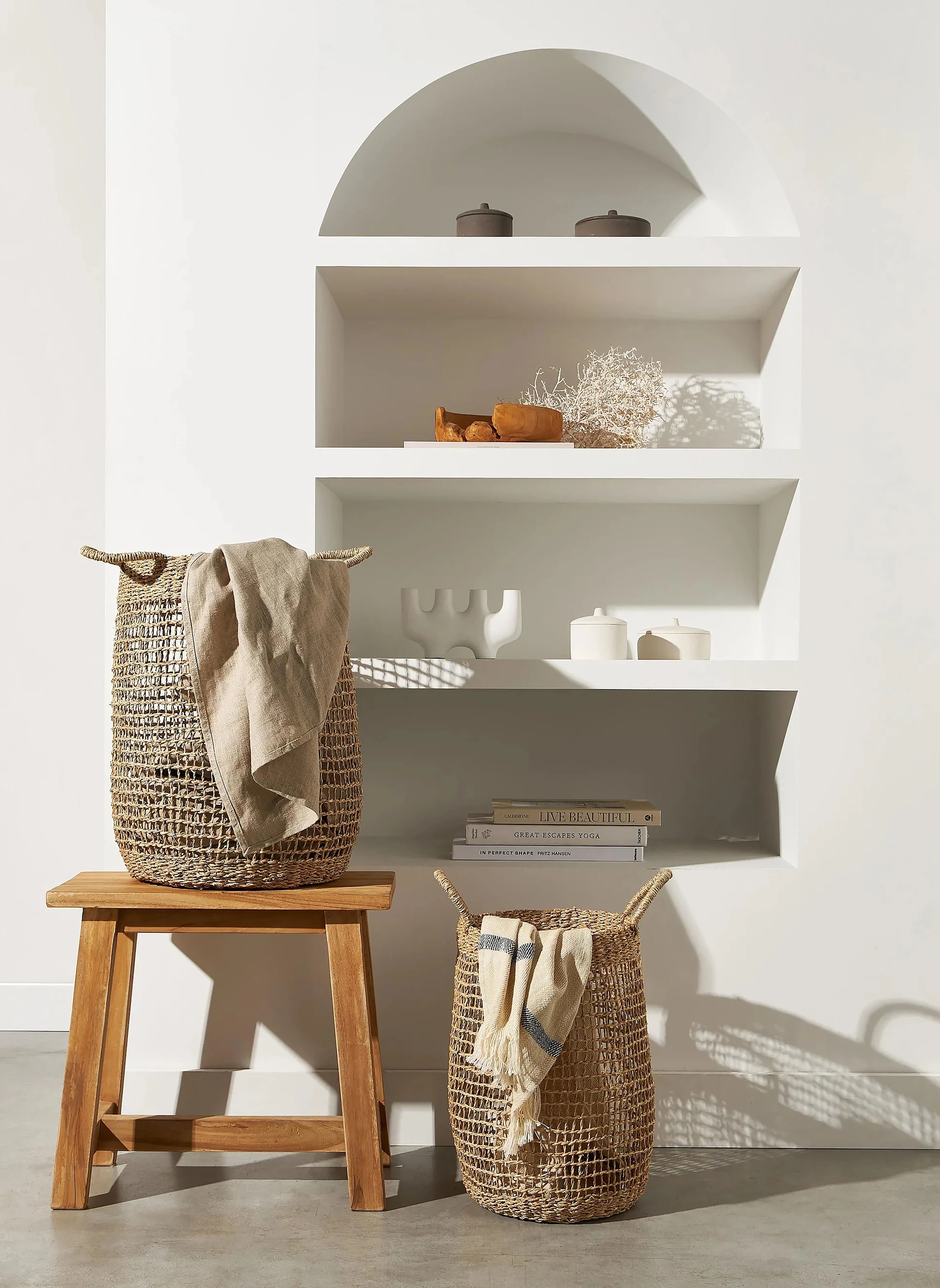 Westwing Collection 2er-Set Aufbewahrungskörbe IAN