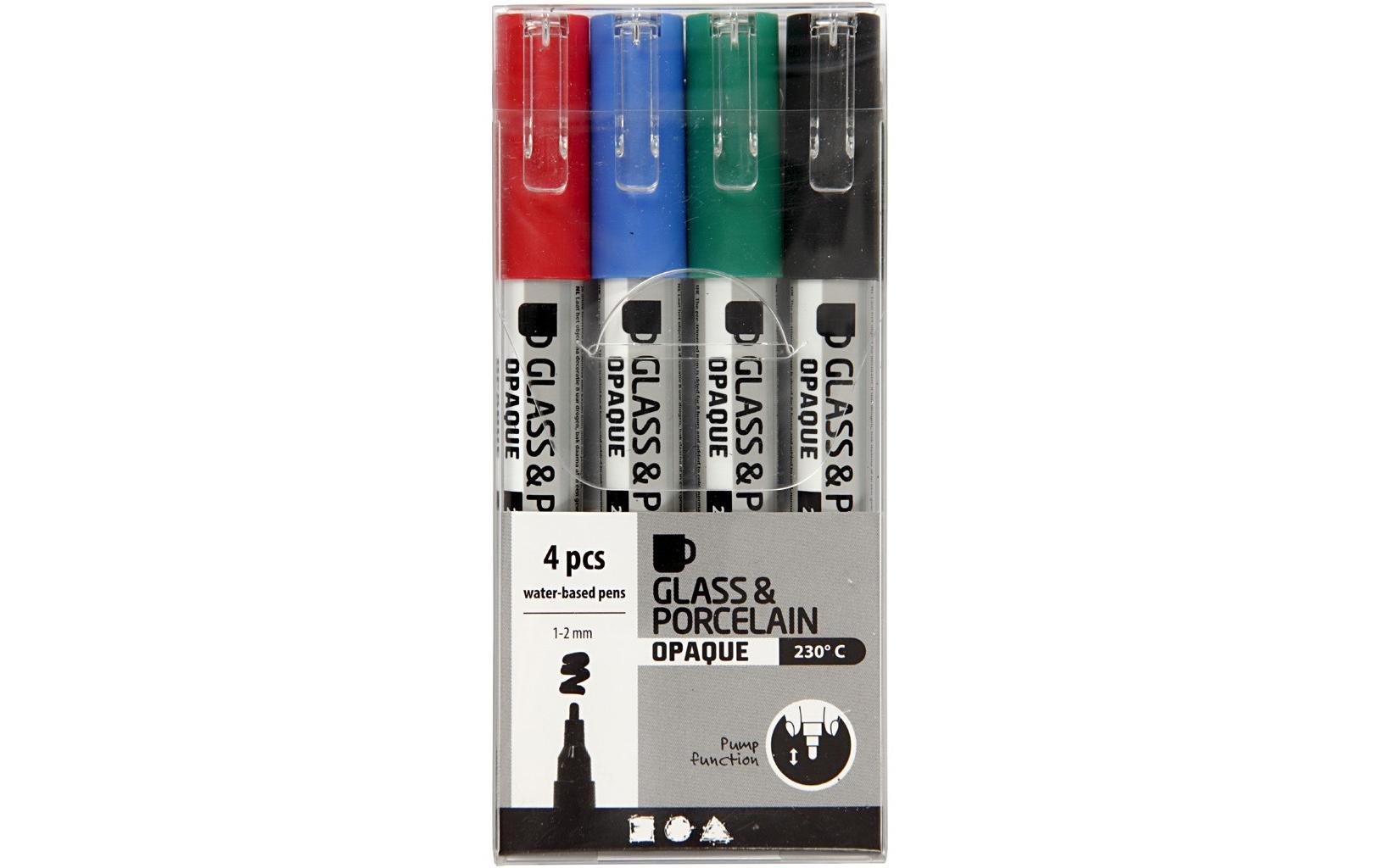 Porzellanmarker und Glasmarker 4 StückGlas und Porzellanmalstifte zum Bemalen