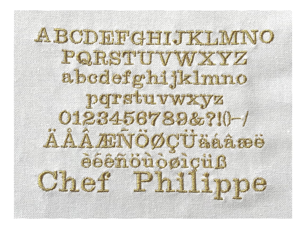 Broderie - Modèle M1 - Or - Meilleur du Chef