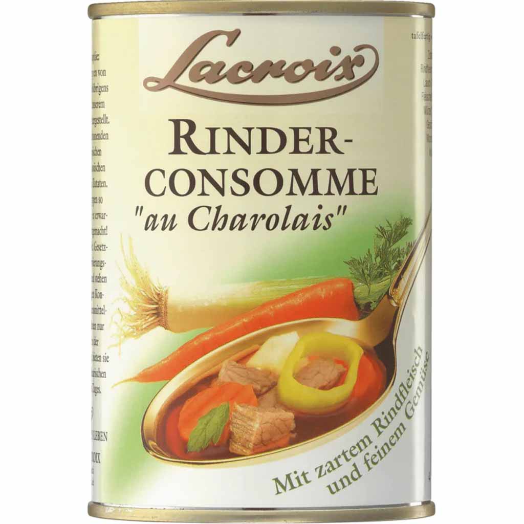 Lacroix Suppe Rinder Consomme au Charolais 400ml MHD:2.6.27