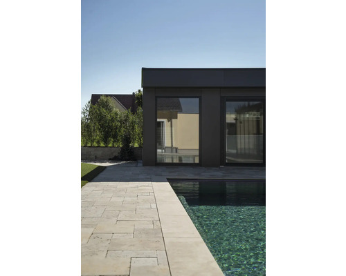 FLAIRSTONE Natuursteen Terrasplaat Bari Travertin Romeins Patroon Set = 1,48 m²