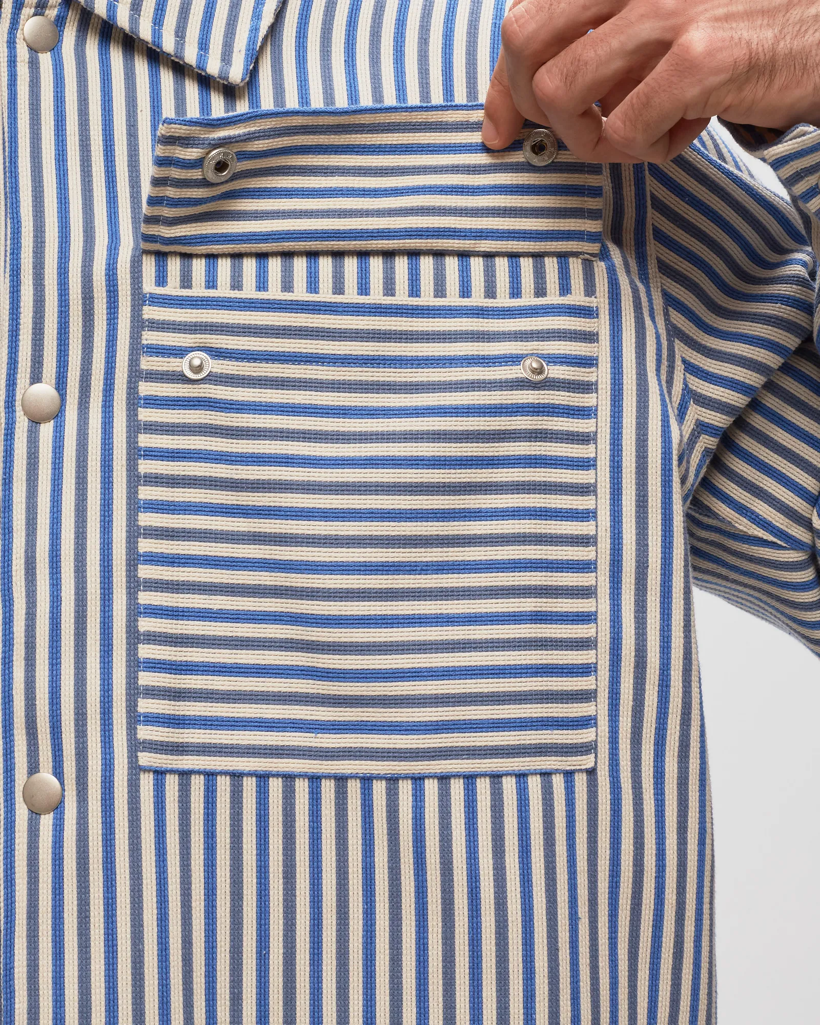 BSTN Brand Padded Striped Overshirt