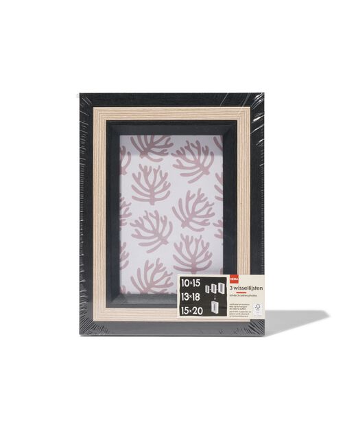 3 cadres photo en bois 10x15