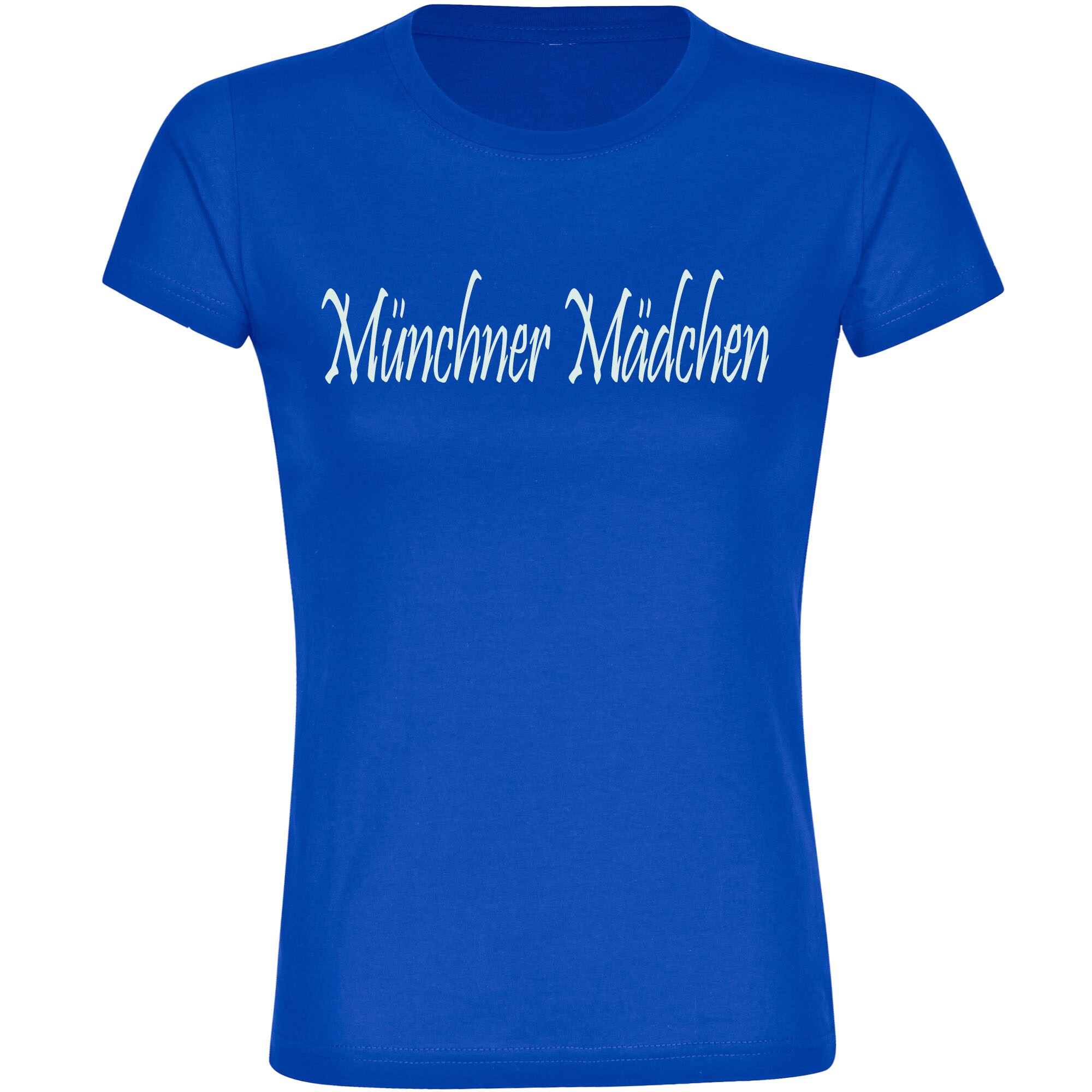 multifanshop® Kinder T-Shirt - München blau - Münchner Mädchen - Druck weiß