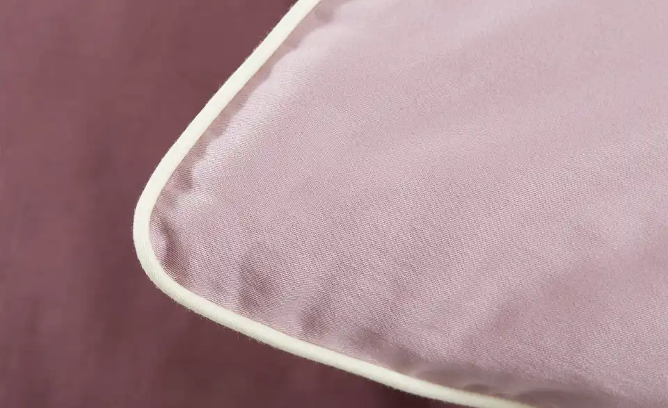 como Satin Wende-Bettwäsche Satin Piping Beere 135x200 cm, 80x80 cm