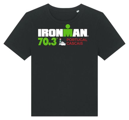 T-Shirt Manches Courtes Ironman 70.3 Portugal-Cascais Noir Femme