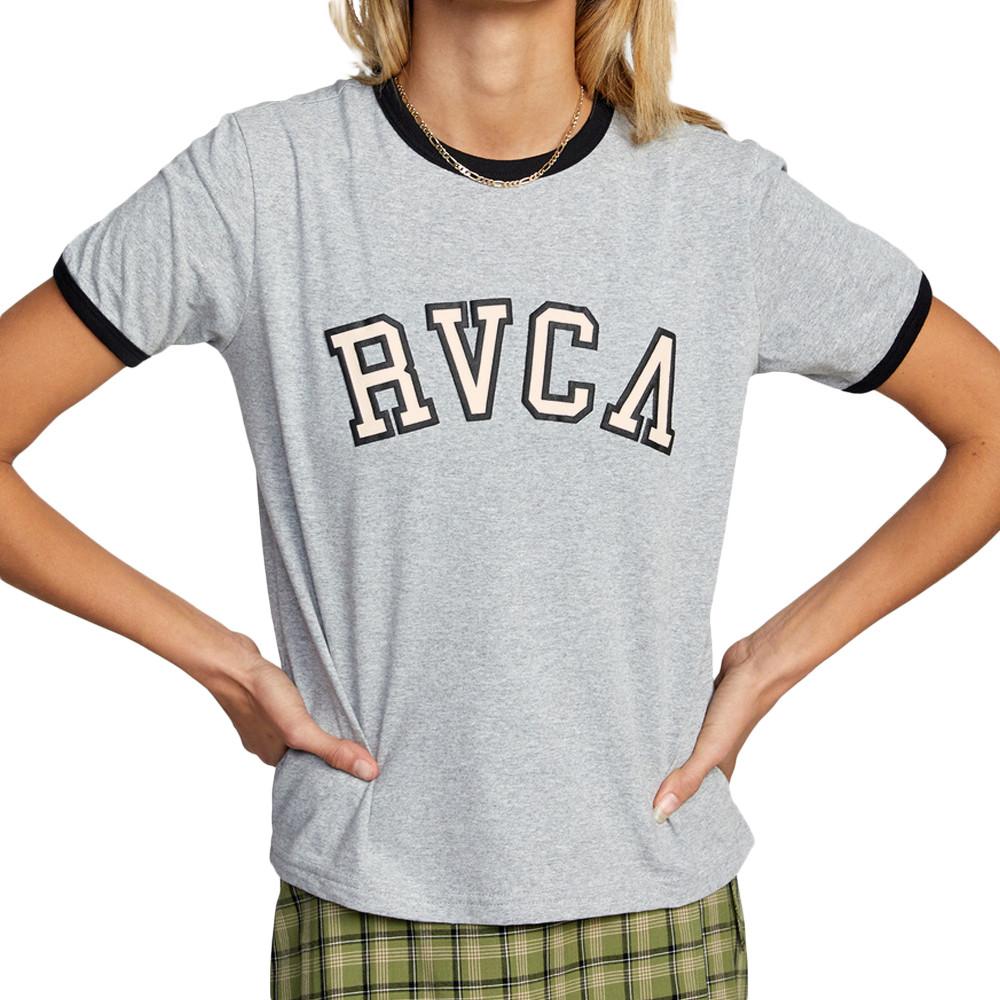 RVCA T-shirt Gris Femme RVCA University Ss