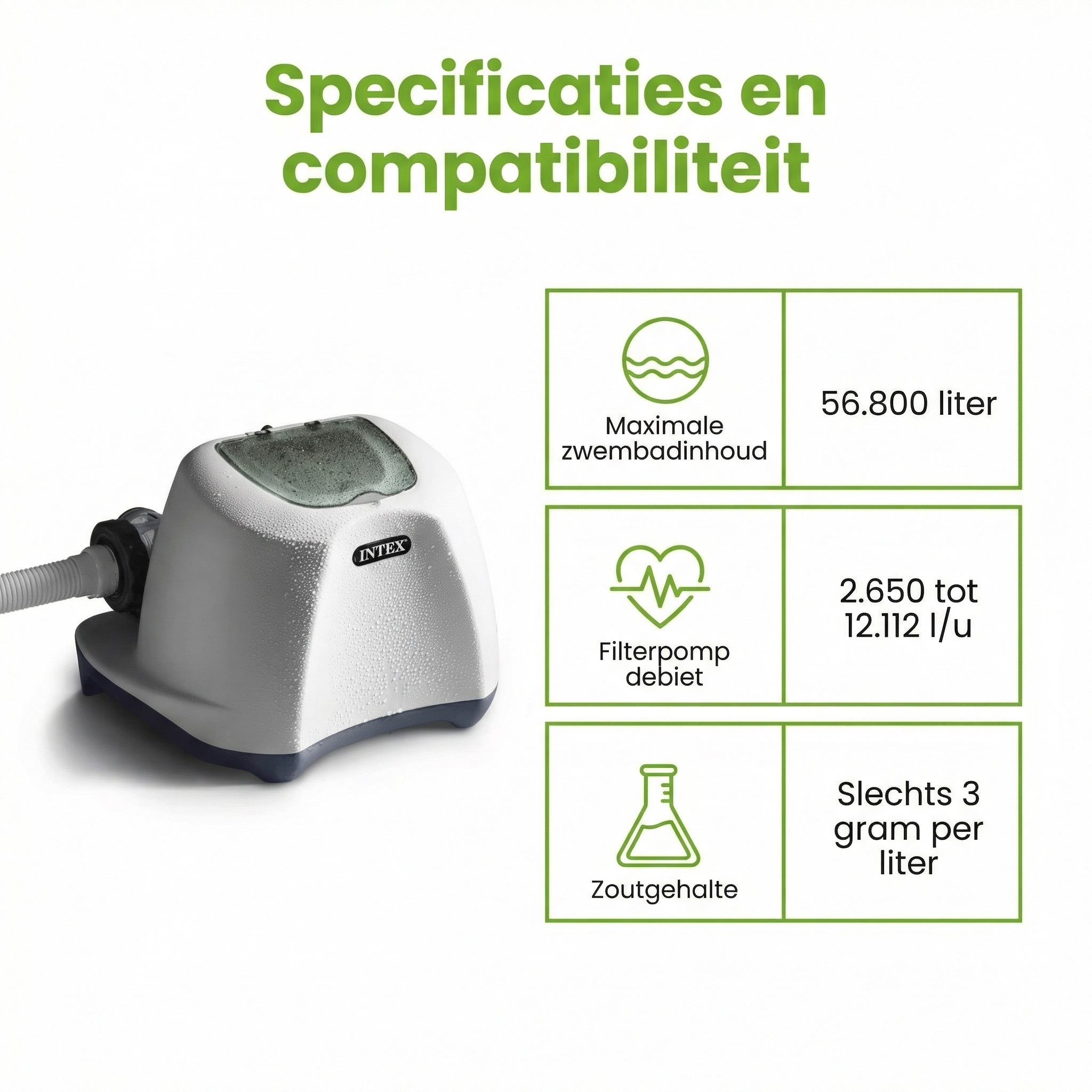 Intex QS1200 zoutwatersysteem - 56800 liter