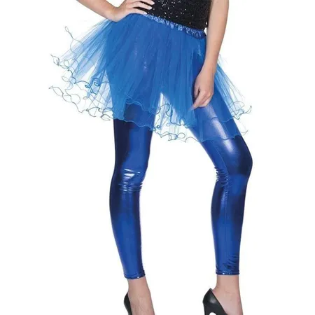 Mottoland Kostüm Metallic Leggings blau