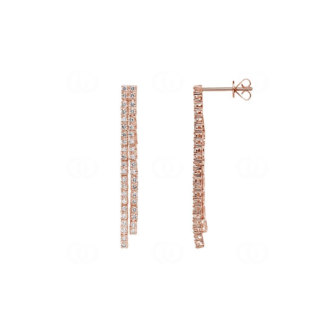 0.70 Karat Diamantohrhänger 750/18 K Roségold