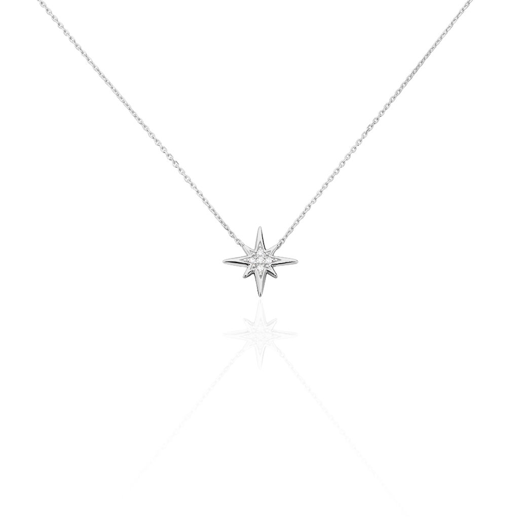 Collier Aveline Or Blanc Diamant