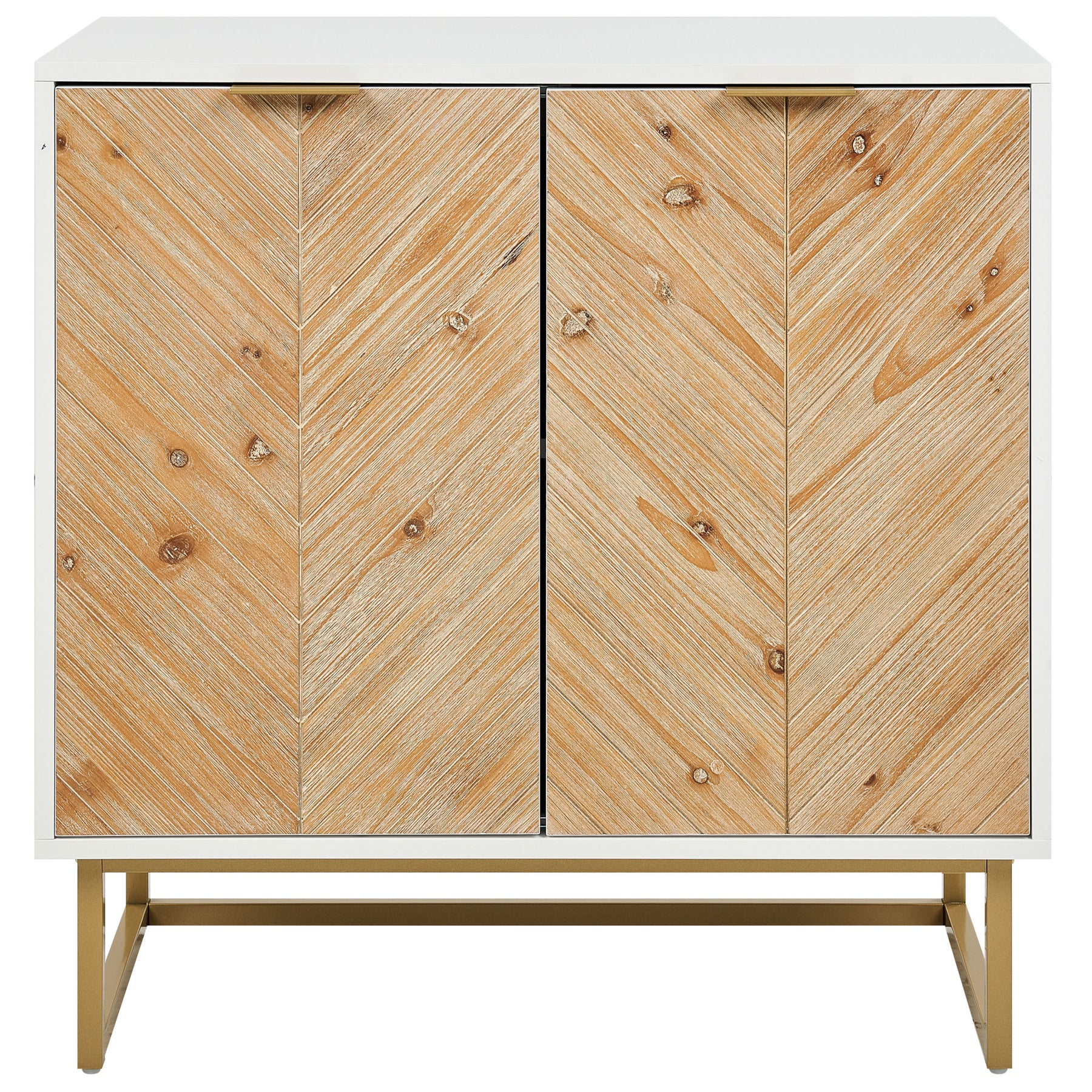 Beliani - ALASKA - Dressoir - Lichtbruin|Wit - Hout