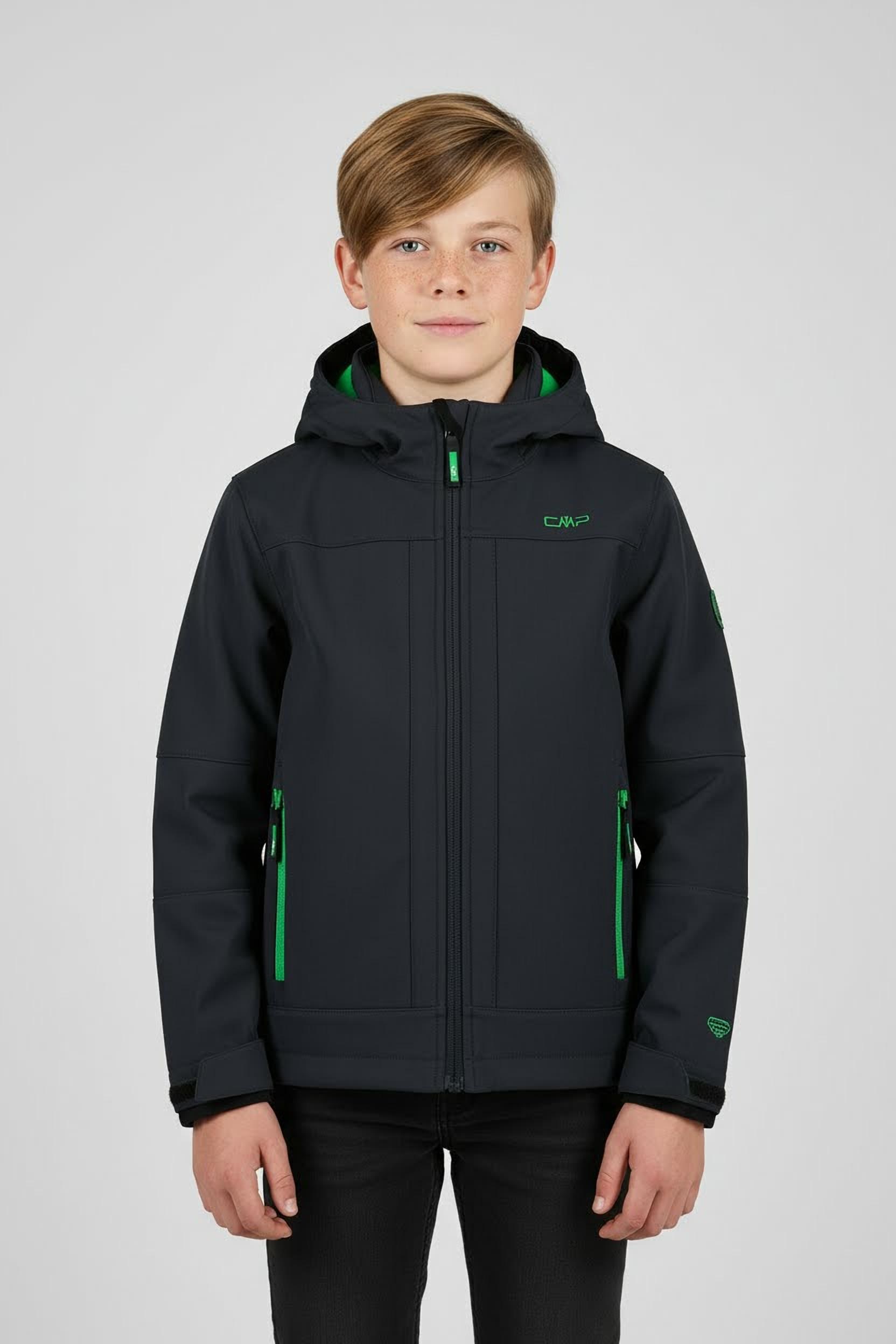 CMP Softshelljacke »KID SOFTSHELL JACKET FIX HOOD für Kinder« 1 Stk. tlg. mit Kapuze Atmungsaktiv & Wärmeisolierend & Wasserabweisend & für Kinder