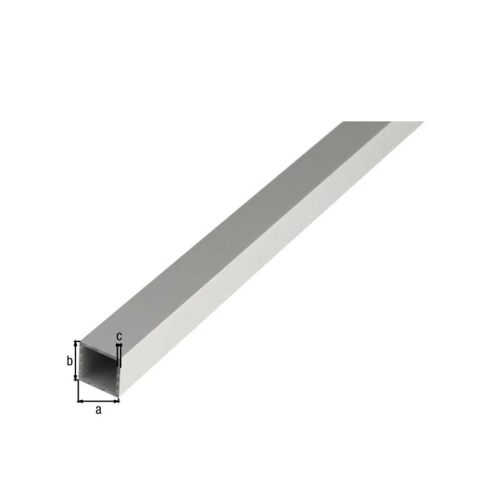 FIRKANTRØR GAH ALBERTS ALUMINIUM 2000X10X10MM