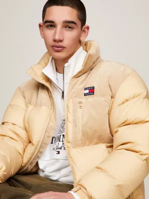 Puffer Alaska de penas recicladas com cordão