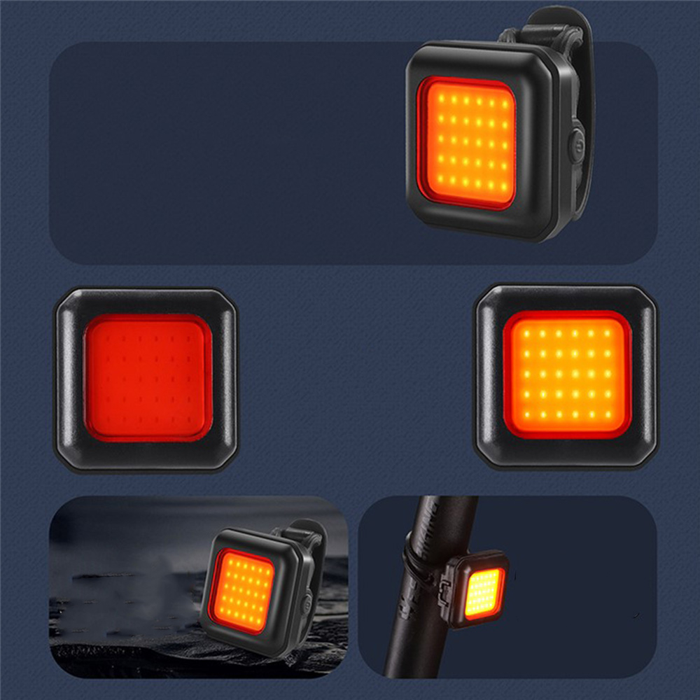 250mAh Wiederaufladbares USB Fahrrad Rücklicht Velo COB LED Warnlicht IPX45 - Rot