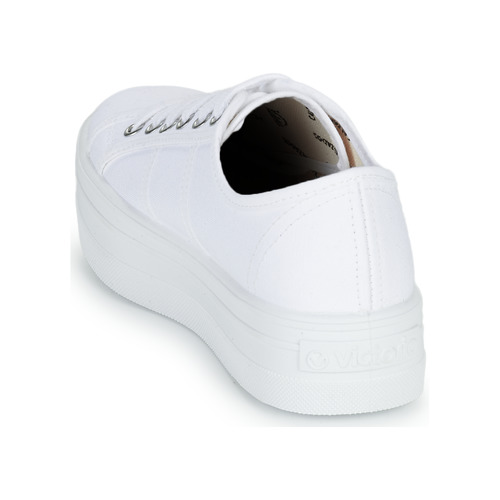 Victoria - BLUCHER LONA PLATAFORMA Blanco