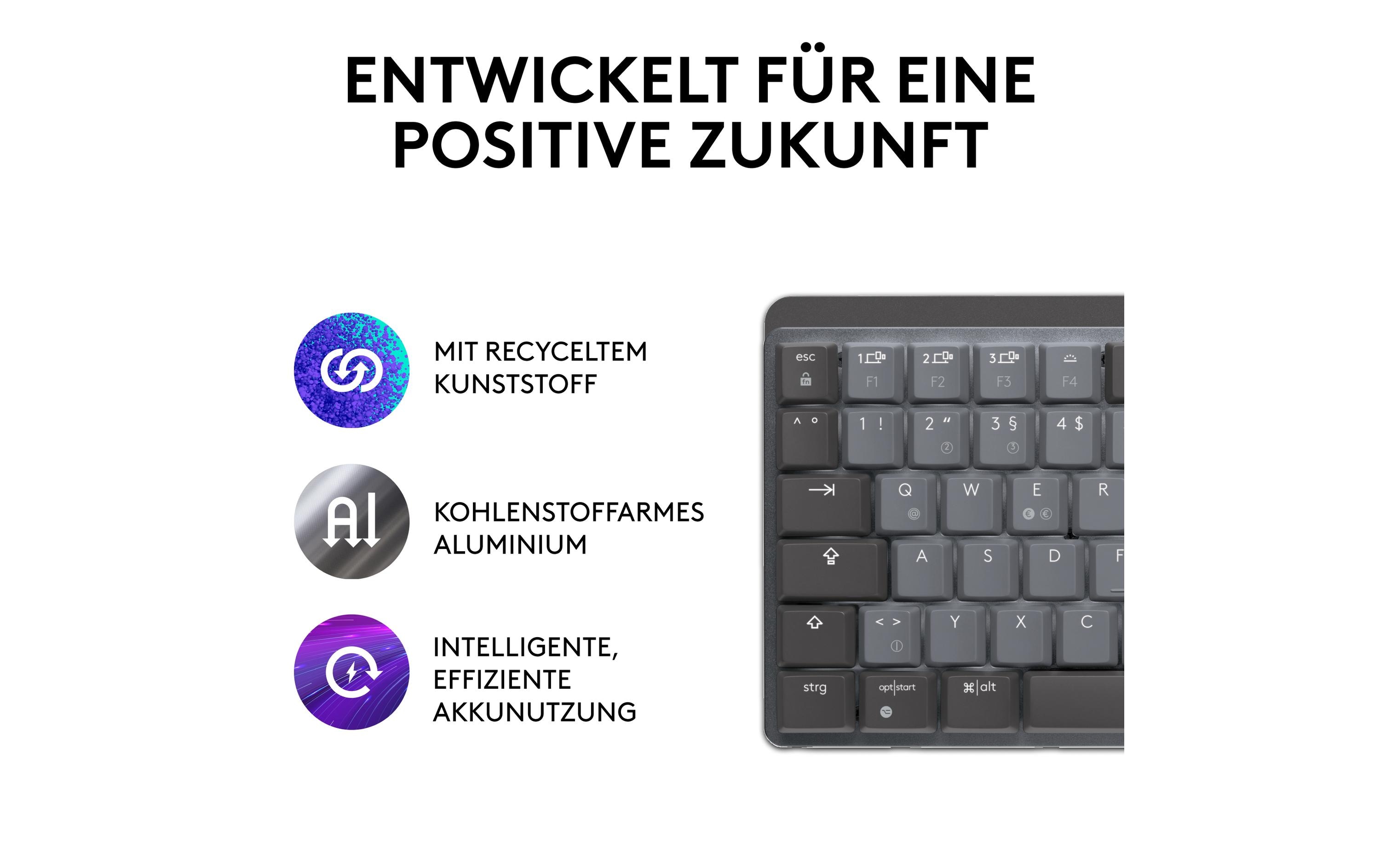 Tastatur MX Mechanical Mini<br>Kompakte, kabellose Business-Tastatur mit mechanischen Tasten