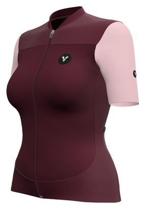 Maillot Manches Courtes Femme LeBram Ventoux Uni Framboise