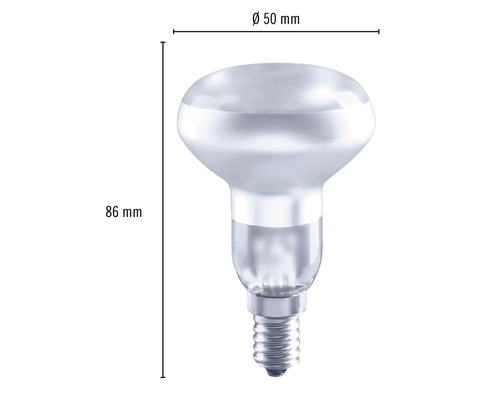 FLAIR LED reflectorlamp dimbaar R50 E14/4W (29W) 210 lm 2700 K warm wit mat