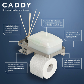 Tiger Wc-Rolhouder Caddy Rvs