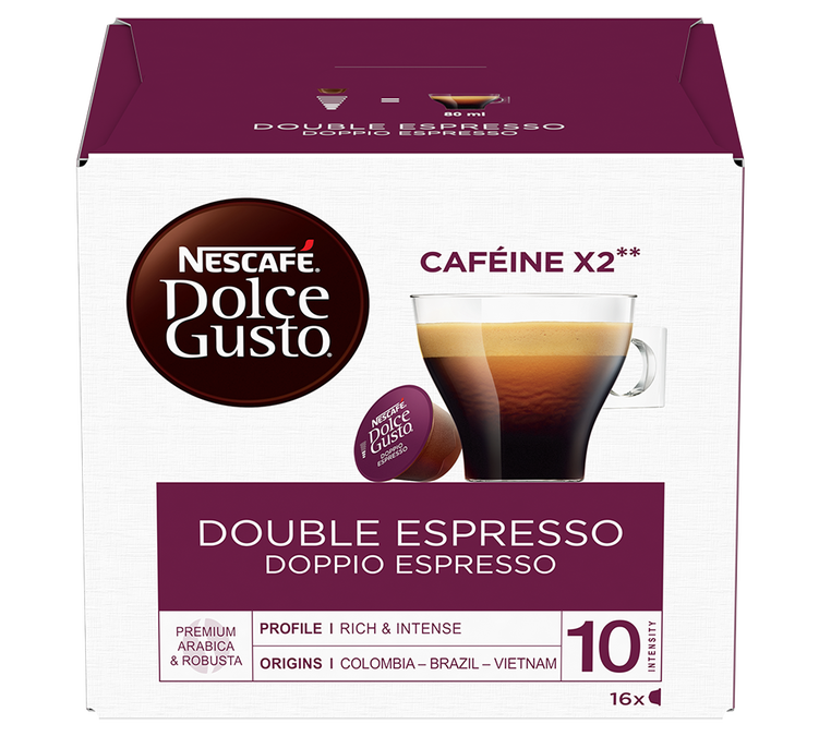 16 capsules - Double Espresso - NESCAFÉ DOLCE GUSTO®