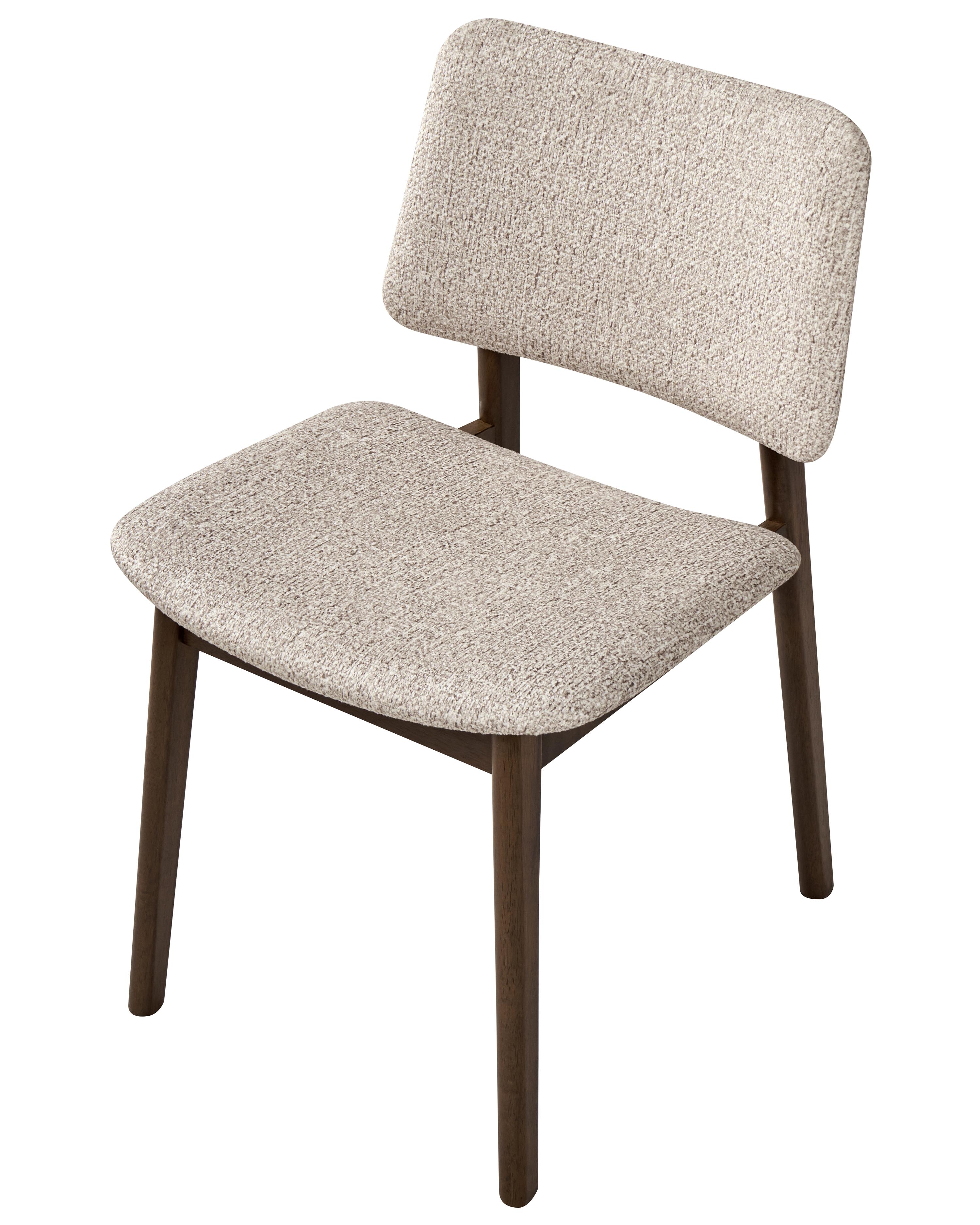 Set van 2 eetkamerstoelen BLANE Bouclé Donkerbruin/taupe