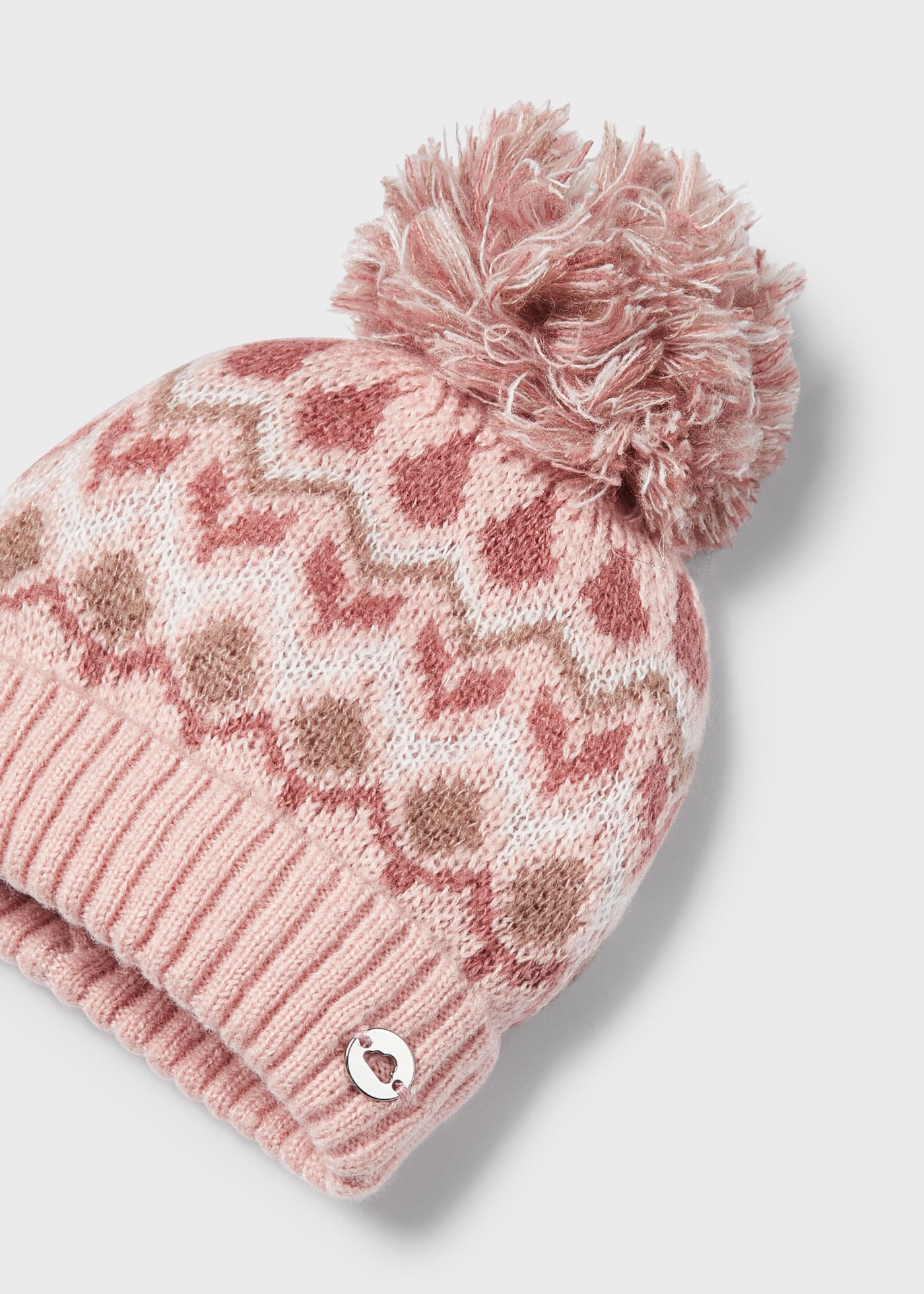 Conjunto de cachecol e gorro jacquard para menina