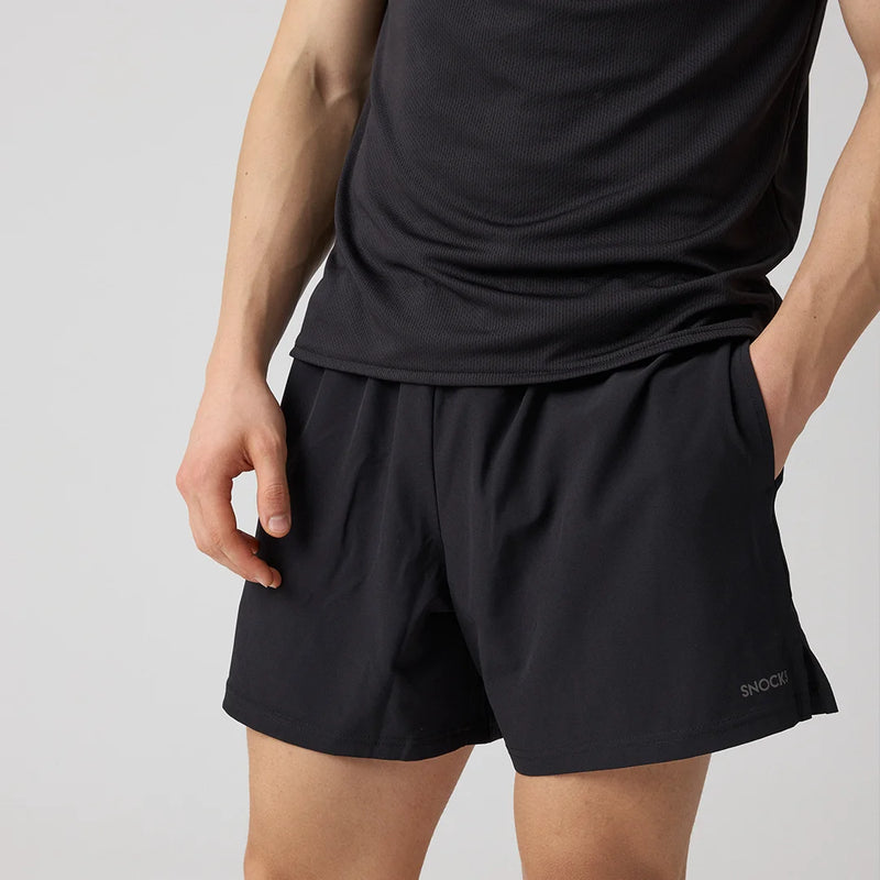 Kurze Sporthose Herren 5 inch Schwarz