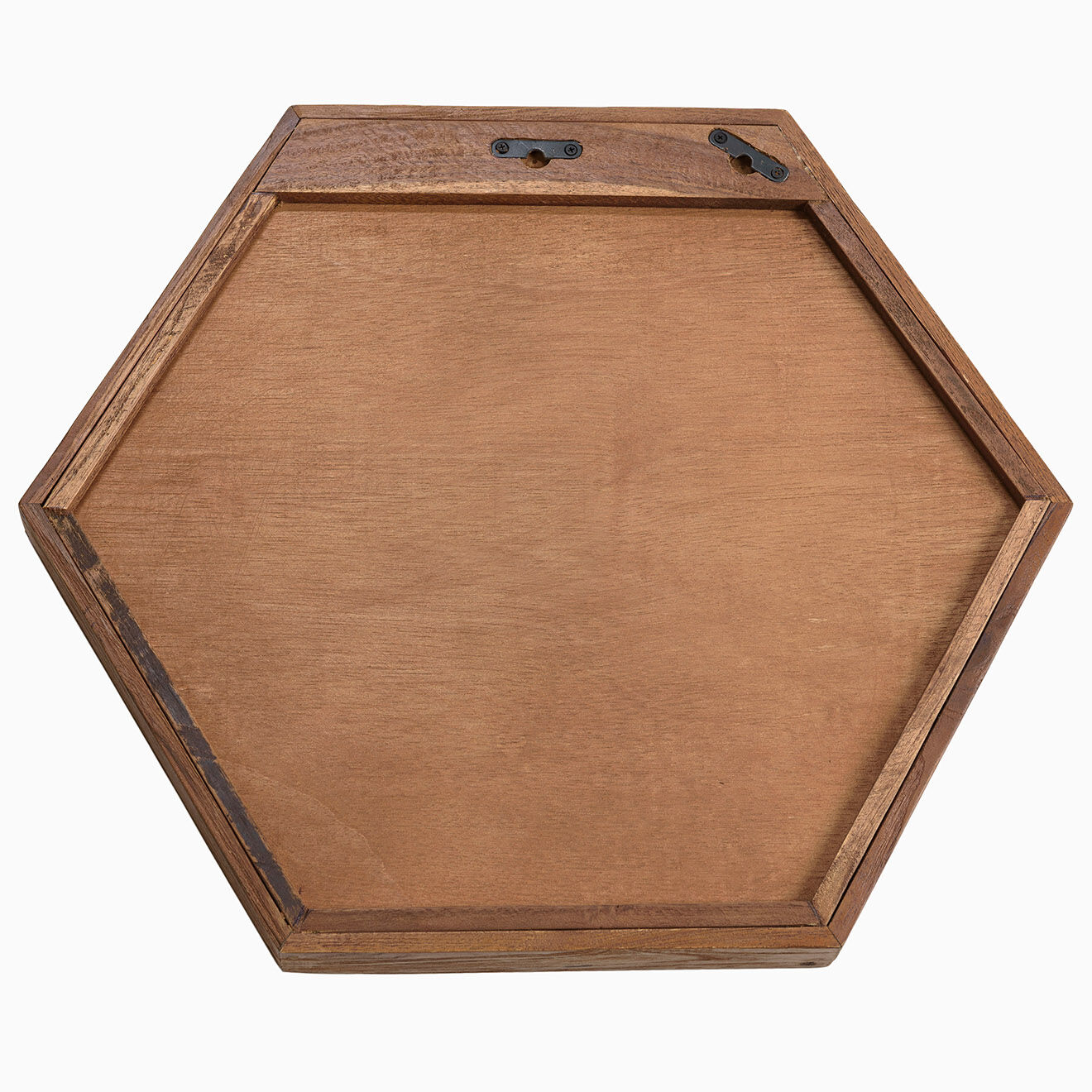 Macabane Miroir L hexagone Alida marron - 50x44 cm