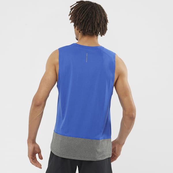 Débardeur trail SALOMON T SHIRT CROSS RUN TANK M NAUTICAL BLUE B