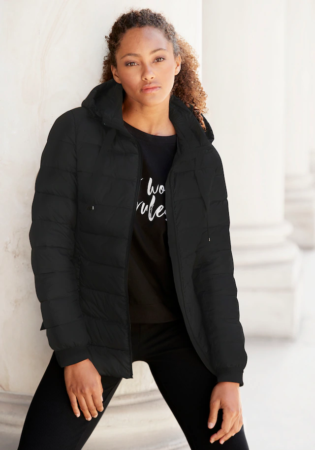 LASCANA Steppjacke mit Kapuze wind -und wasserabweisend