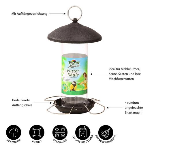 Dehner Natura Premium Futtersäule, Metall,