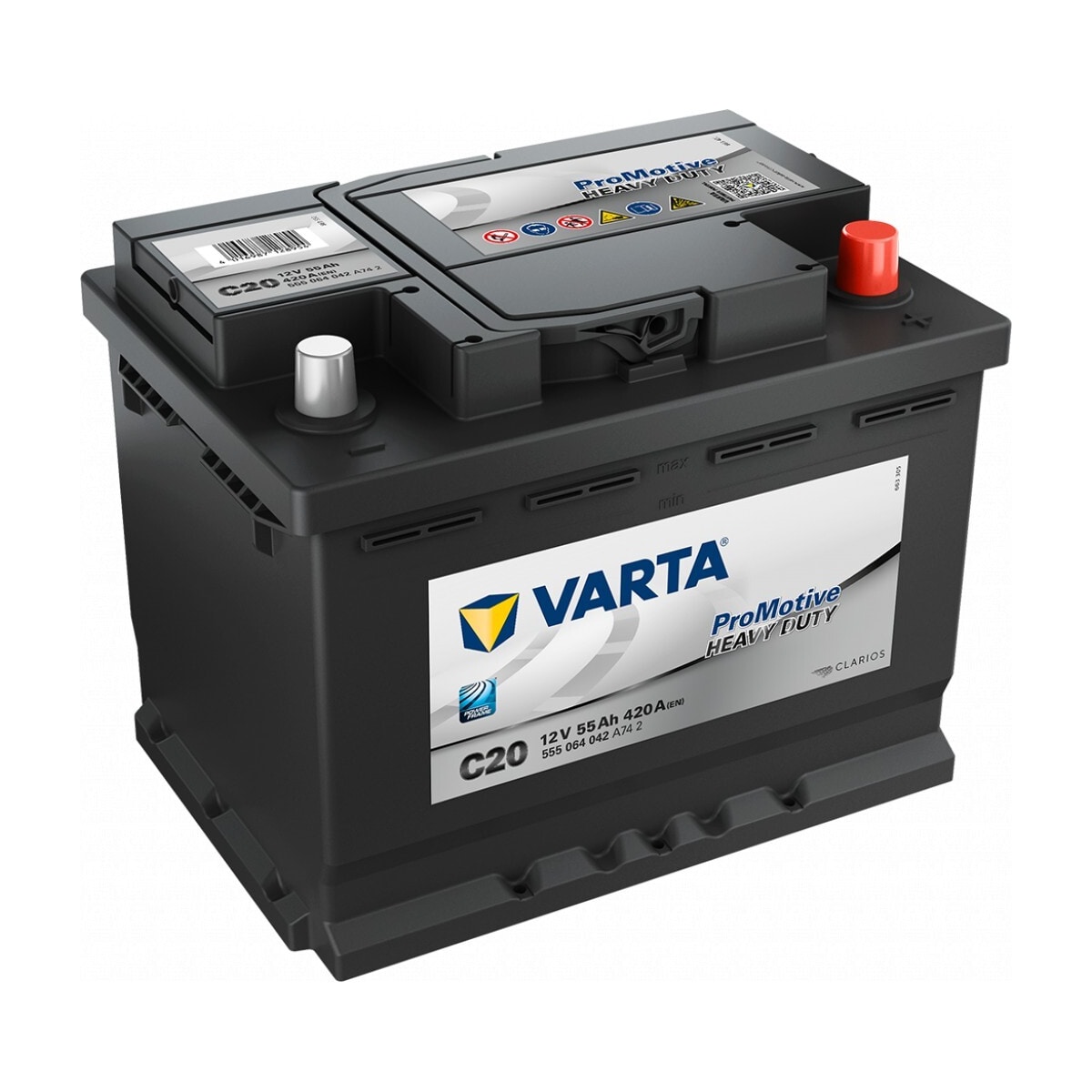 VARTA Promotive HD Batteri 12V 55AH 420CCA (242x175x190/190mm) +høyre C20