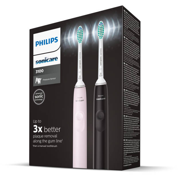 Philips Sonicare elektrische duo tandenborstel HX3675/15 - roze & zwart