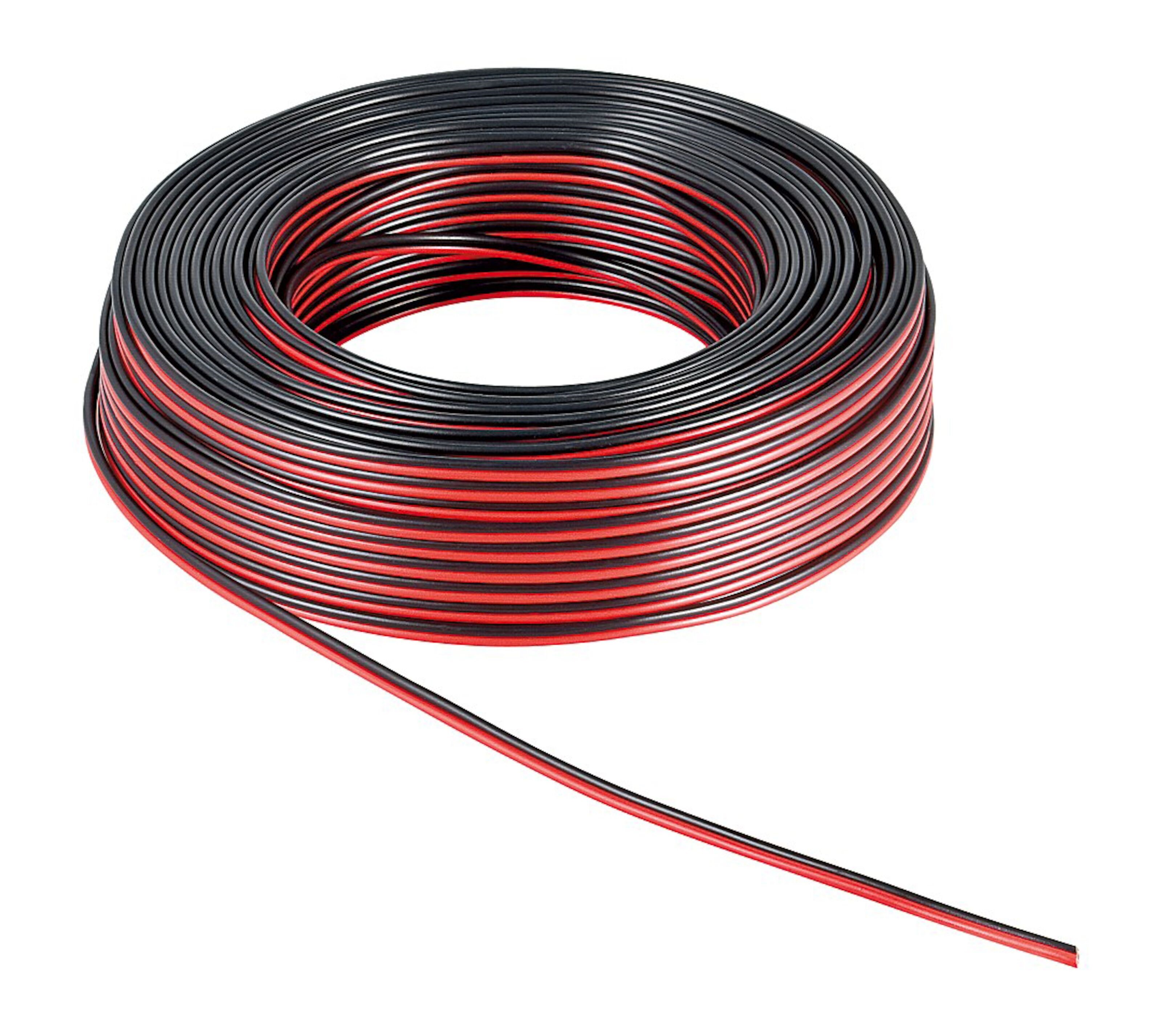 Høyttalerkabel 2,5 mm², svart/rød 10 m