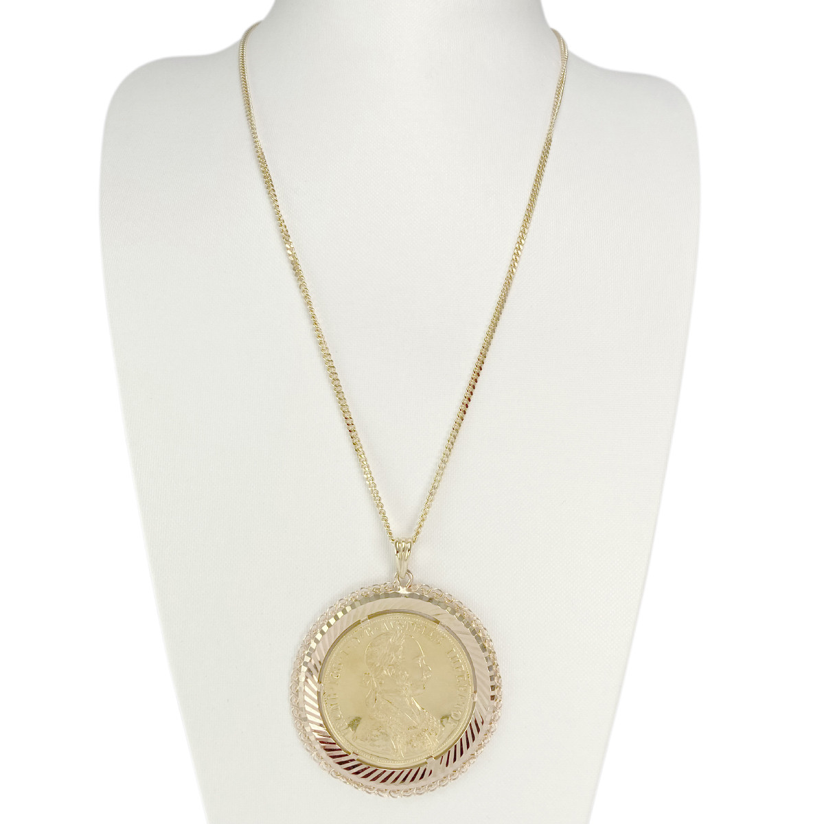 Collier et médaille d'occasion or 750 jaune 55 cm
