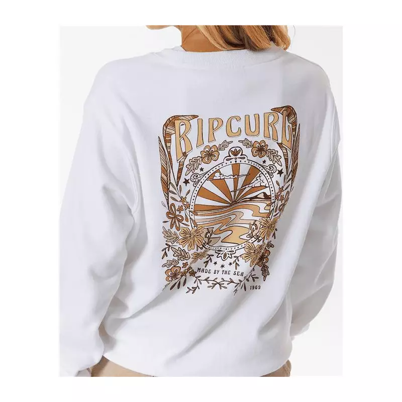 Sweat femme RIPCURL Riptide Relaxed Crew Optical White XL