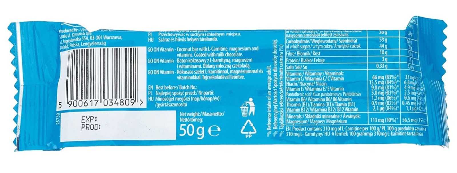Barra de Vitaminas Sante Go On! 50g
