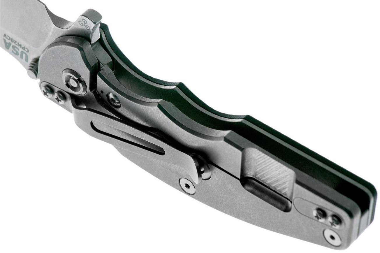 Rick Hinderer Jurassic Spearpoint 20CV Stonewash Black G10 zakmes