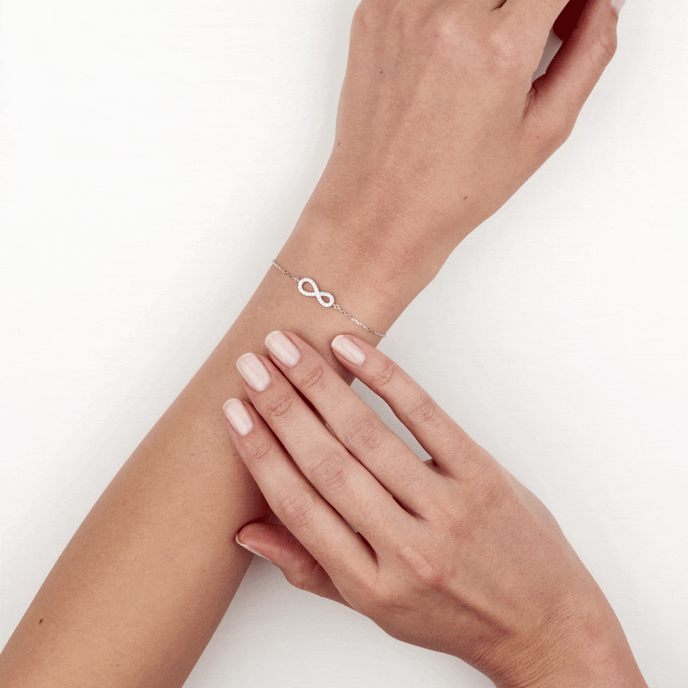 Bracelet Veda Argent Blanc Oxyde De Zirconium