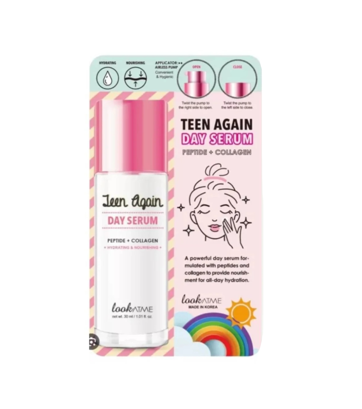 Look At Me - *Teen Again* - Sérum diurno com peptídeos e colágeno