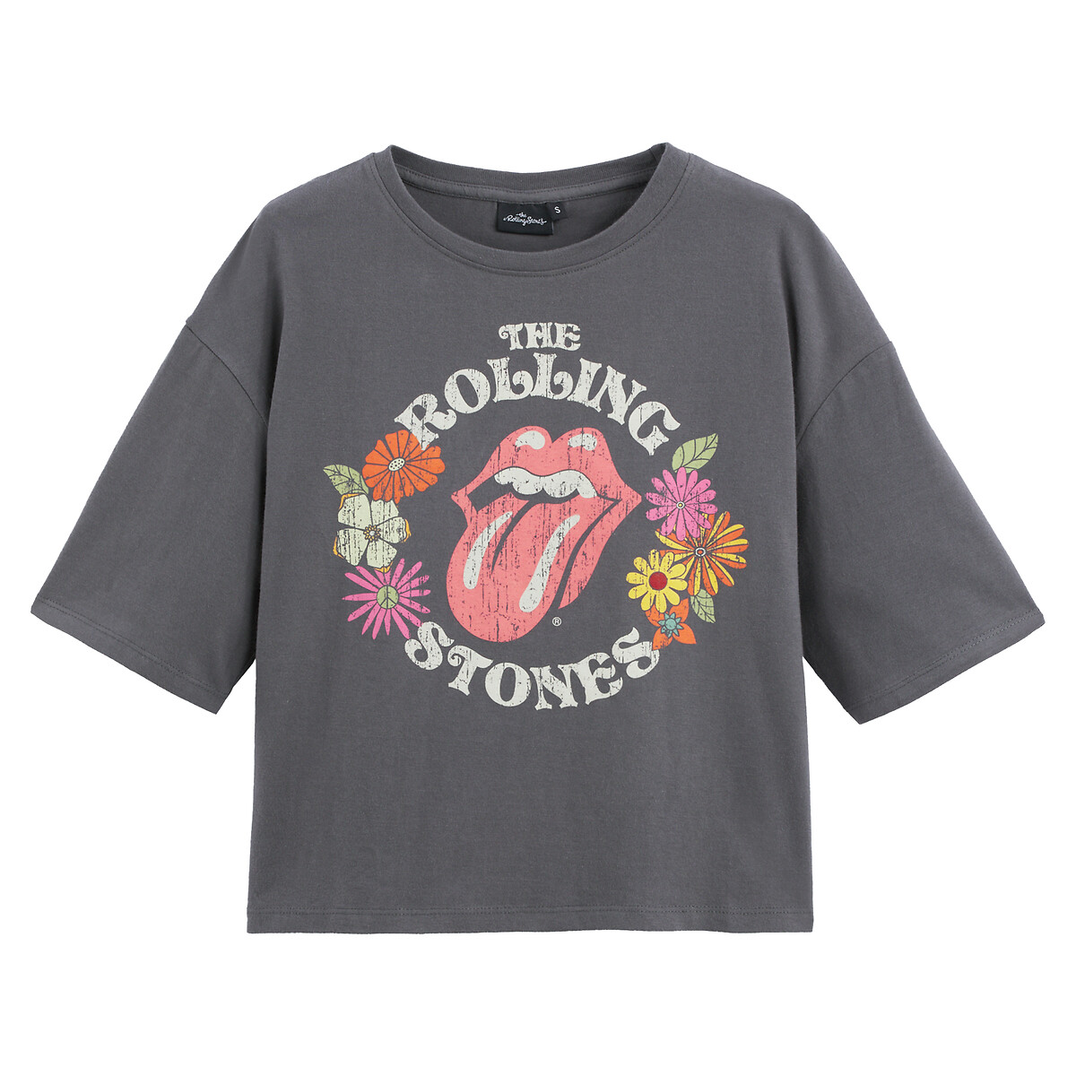 ROLLING STONES<br>Camiseta cropped Rolling Stones